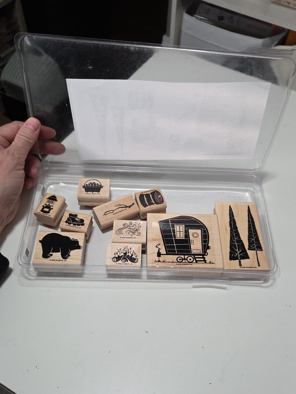 Happy Camper Wood mounted Stamp Set